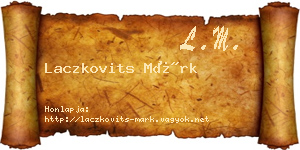 Laczkovits Márk névjegykártya