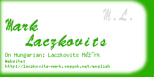 mark laczkovits business card